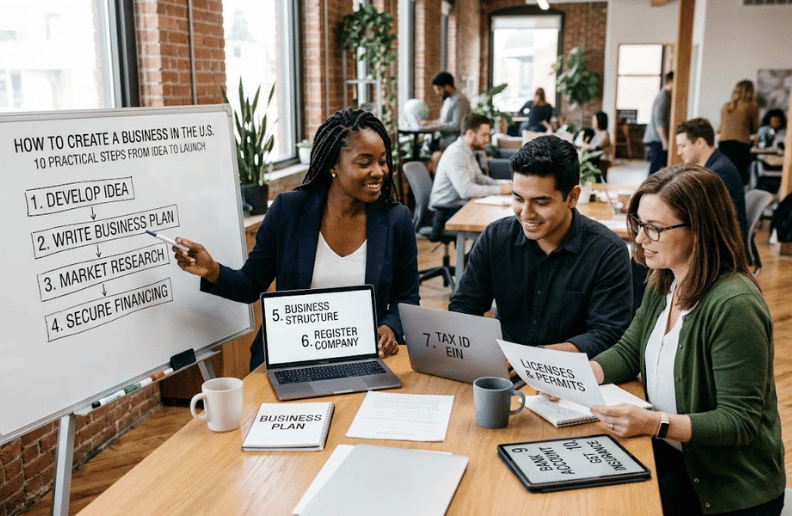 How to Create a Business in the U.S.: 10 Practical Steps From Idea to Launch How to Create a Business in the U.S.